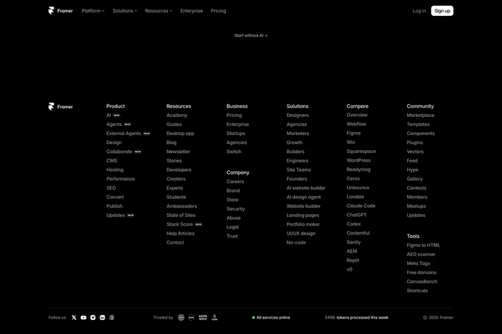 Framer's Footer