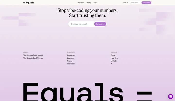 Equal's Footer Section