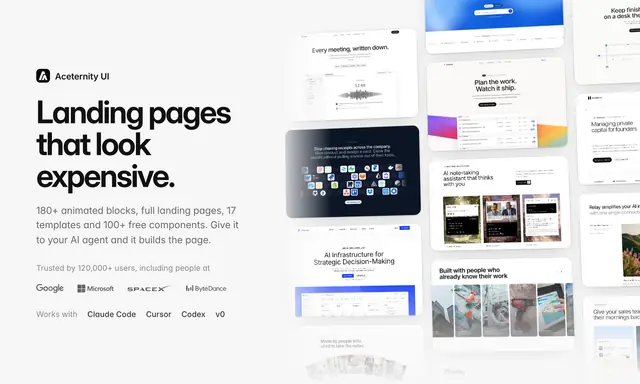 Build landing pages at lightning speed