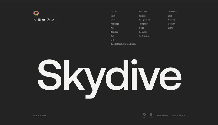 Skydive's Footer