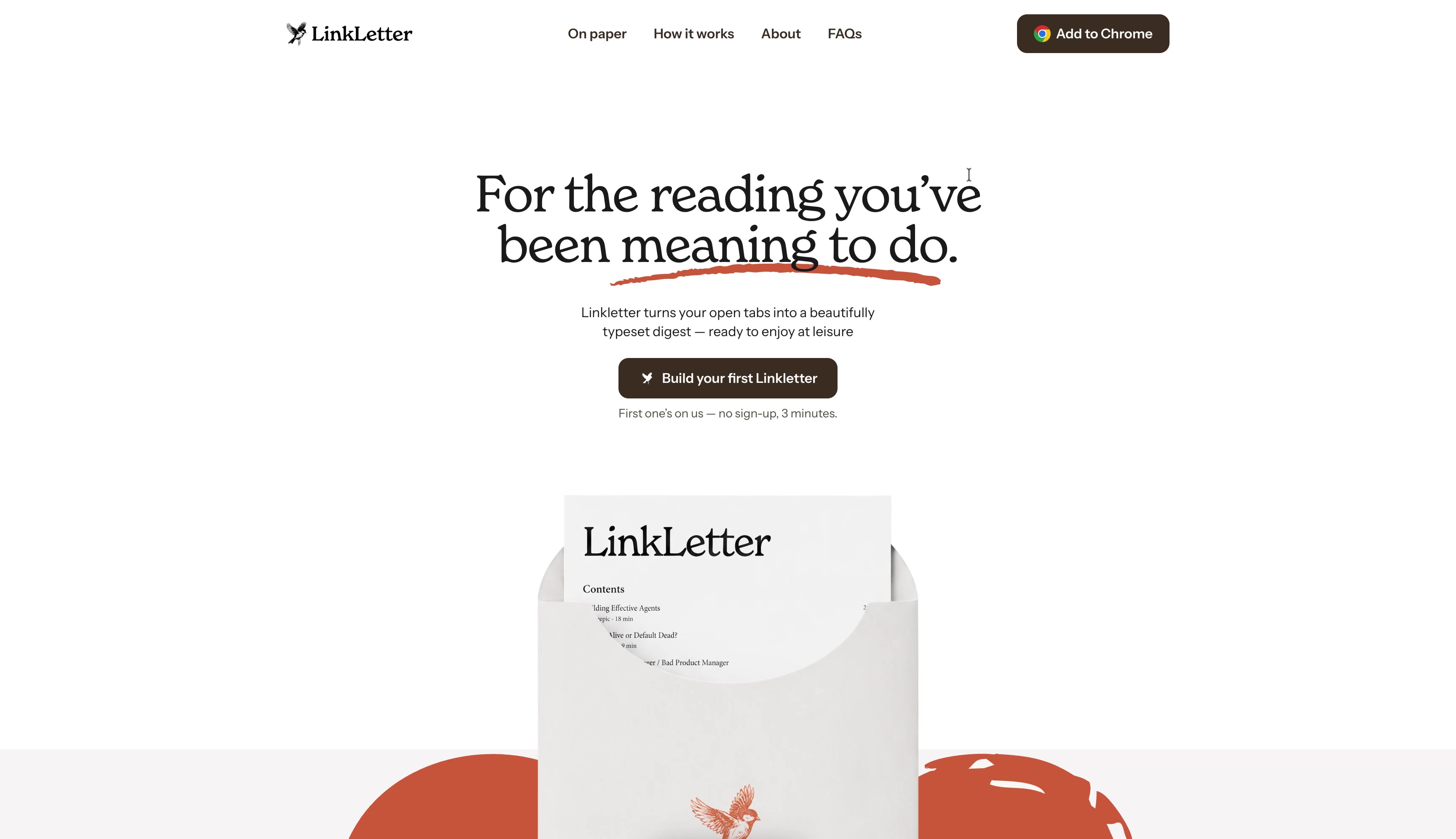 LinkLetter's Hero Section - Vibrant Design