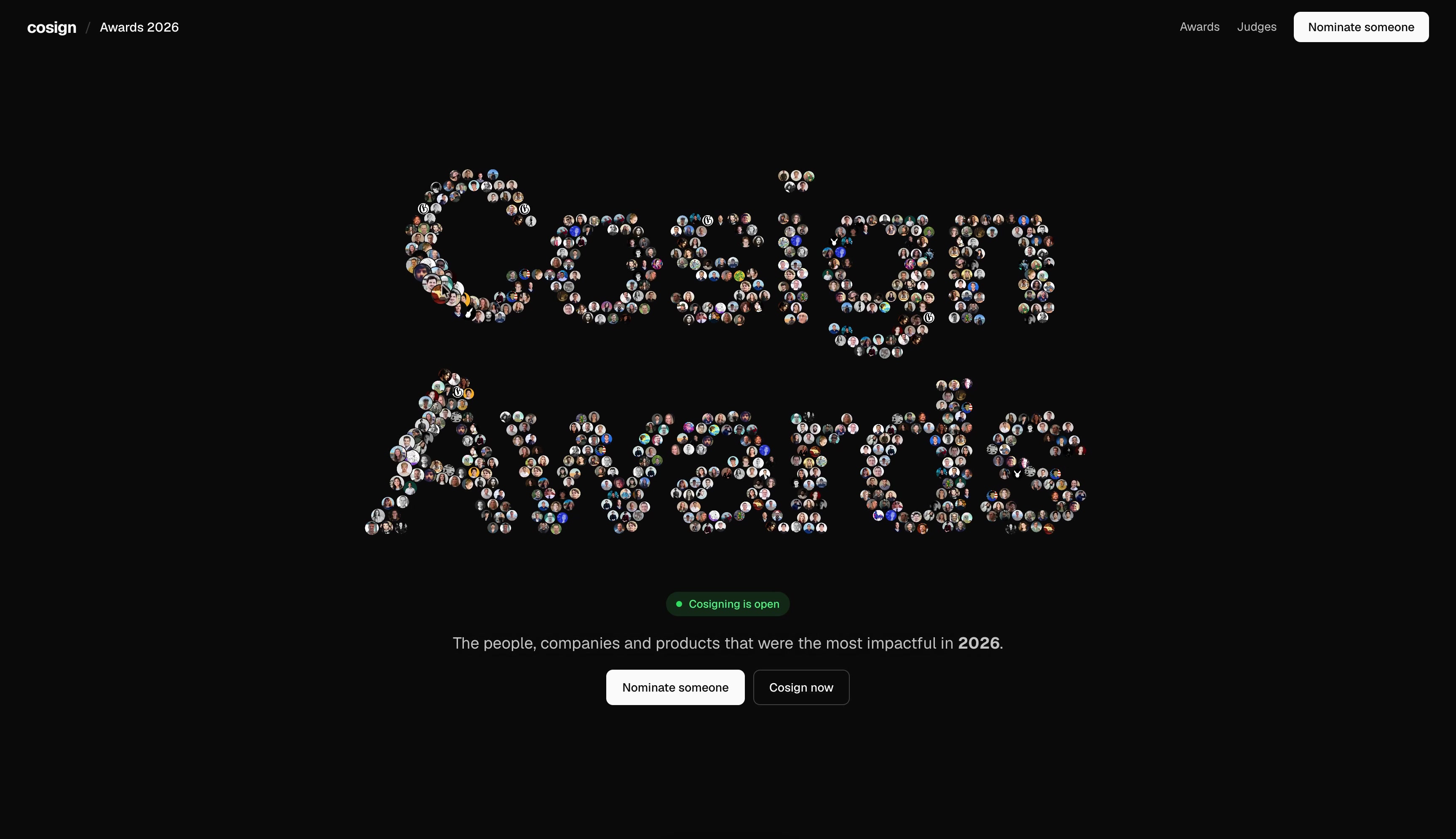 Cosign Awards 2026 | Tech, AI & Startup Nominees - Vibrant Design