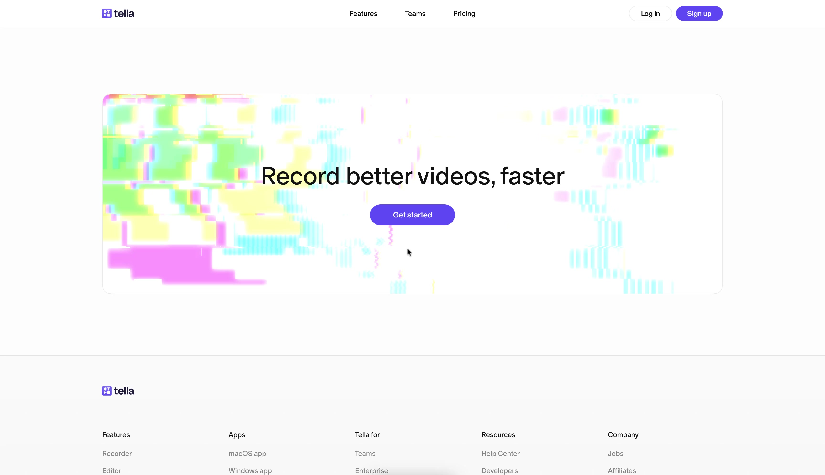 Tella's CTA and Footer - Vibrant Design